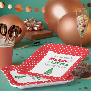 Merry Little Birthday Papieren Bordje
