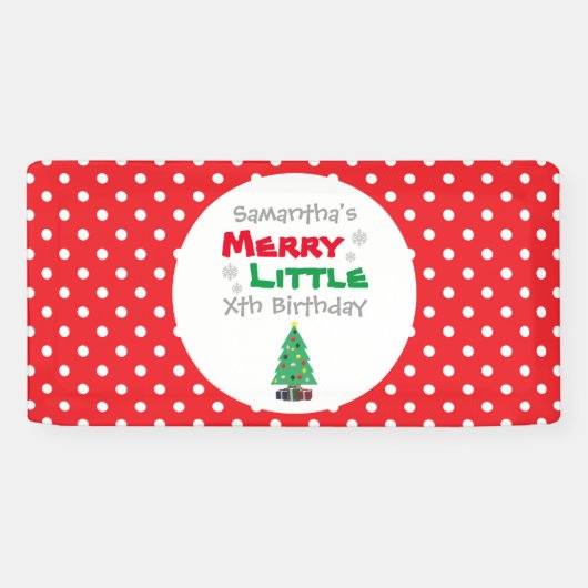 Merry Little Birthday Spandoek (Horizontaal)