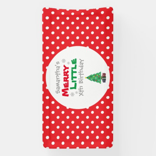 Merry Little Birthday Spandoek (Verticaal)