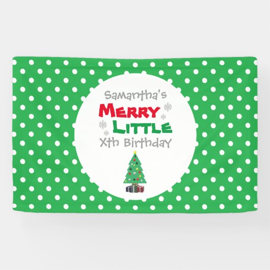 Merry Little Birthday Spandoek (Horizontaal)
