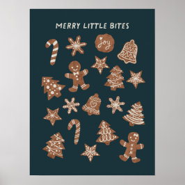 Merry Little Bites Kerstkoekjes Groen Poster