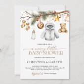 Merry Little Boho Christmas Winter Baby shower Kaart (Voorkant)