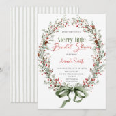  Merry little botanical Bridal shower Invitation Kaart (Voorkant / Achterkant)