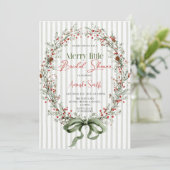Merry little botanical Bridal shower Invitation Kaart (Staand voorkant)