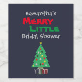 Merry Little Bruiloftsfeestje Wijn Etiket (Enkel label)