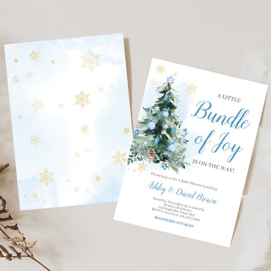 Merry Little Bundle of Joy Baby shower Kaart