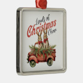 Merry Little Bunnies Metalen Ornament (Rechts)