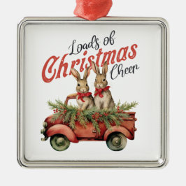 Merry Little Bunnies Metalen Ornament