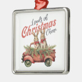 Merry Little Bunnies Metalen Ornament (Links)