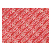 Merry Little Christmas Abstracte driehoekspatroon Tafelkleed (Voorkant (Horizontaal))