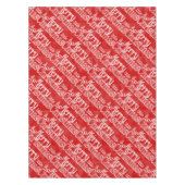 Merry Little Christmas Abstracte driehoekspatroon Tafelkleed (Voorkant)