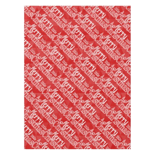 Merry Little Christmas Abstracte driehoekspatroon Tafelkleed (Voorkant)