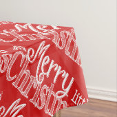 Merry Little Christmas Abstracte driehoekspatroon Tafelkleed (Voorbeeld)