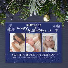 Merry Little Christmas, Baby First Collage Photos Feestdagenkaart