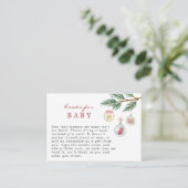 Merry Little Christmas Baby shower Boeken voor Bab Informatiekaartje (Staand voorkant)