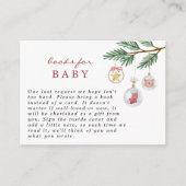 Merry Little Christmas Baby shower Boeken voor Bab Informatiekaartje (Voorkant)