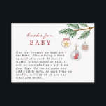 Merry Little Christmas Baby shower Boeken voor Bab Informatiekaartje<br><div class="desc">Deze boeken voor baby bijsluiter zijn voorzien van een charmante waterverf van een dennentakje versierd met feestelijke kerstversieringen, een knusse teddybeer knuffelige speelgoed, een gouden ster en een lieve baby kous. Het thema is perfect geschikt voor een winter of vakantie geïnspireerd baby shower en zal zeker een glimlach op de...</div>