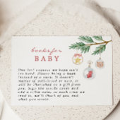 Merry Little Christmas Baby shower Boeken voor Bab Informatiekaartje