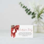 Merry Little Christmas Baby shower Boeken voor Bab Informatiekaartje (Staand voorkant)