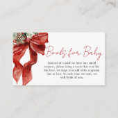 Merry Little Christmas Baby shower Boeken voor Bab Informatiekaartje (Voorkant)