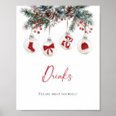 Merry Little Christmas Baby shower Drink Poster (Voorkant)