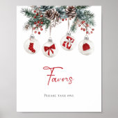 Merry Little Christmas Baby shower Favors Poster (Voorkant)