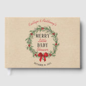 Merry Little Christmas Baby Shower Gastenboek (Voorkant)