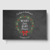Merry Little Christmas Baby Shower Gastenboek (Voorkant)