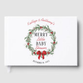 Merry Little Christmas Baby Shower Gastenboek (Voorkant)