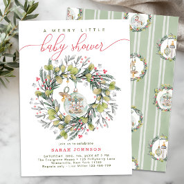 Merry Little Christmas Baby shower Krans Kaart