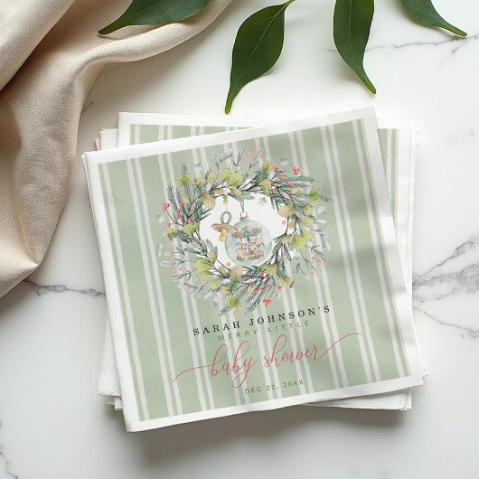 Merry Little Christmas Baby shower Papier servet