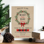 Merry Little Christmas Baby Shower Welcome Poster<br><div class="desc">Celebrate in style with this trendy baby shower welcome sign. The design is easy to personalize with your own wording and your family and friends will be thrilled when they see this fabulous party sign. Matching party items can be found in the collection.</div>