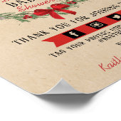 Merry Little Christmas Baby Shower Welcome Poster (Hoek)