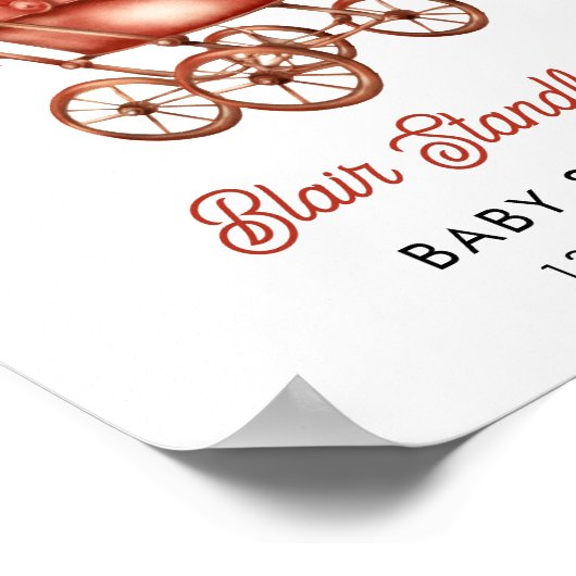 Merry Little Christmas Baby shower Welkomstbord Poster (Hoek)