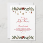 Merry Little Christmas Baby Shower Xmas Tree Kaart (Voorkant)