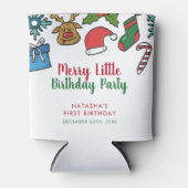 Merry Little Christmas Birthday Custom Koelbox Blikjeskoeler (Voorkant)