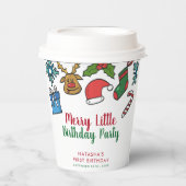 Merry Little Christmas Birthday Custom Paper Cup Papieren Bekers (Voorkant)