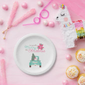 Merry Little Christmas Blauwgroen pick-up papieren Papieren Bordje (Feest)