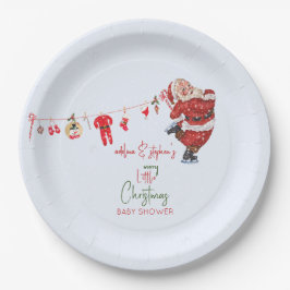 Merry Little Christmas Boy Meisje Winter Baby show Papieren Bordje