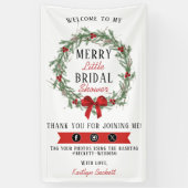 Merry Little Christmas Bridal Shower Welcome Spandoek (Verticaal)