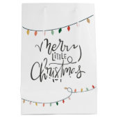 Merry Little Christmas Bright String of Lights Medium Cadeauzakje (Achterkant)