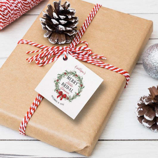 Merry Little Christmas Bruidssalon Feest Bedankjes Labels