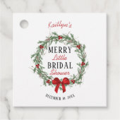 Merry Little Christmas Bruiloft Feest Bedankjes Labels (Voorkant)