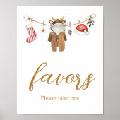 Merry Little Christmas Clothes Baby shower Favors Poster (Voorkant)