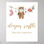 Merry Little Christmas Clothes Baby shower Poster (Voorkant)