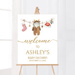 Merry Little Christmas Clothes Baby shower Welkom Poster<br><div class="desc">Maak uw evenement speciaal met dit kerst Baby shower met onze leuke en mooie printbare Welcome Sign met schattige Clothesline Baby shower thema. Download,  personaliseer en creëer blijvende herinneringen met deze perfecte touch voor uw vreugdevolle feest! BS974</div>