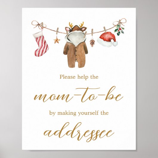 Merry Little Christmas Clothes Envelope Station Poster (Voorkant)