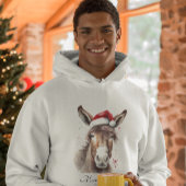 Merry Little Christmas Donkey, op maat Hoodie