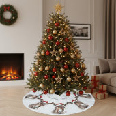 Merry Little Christmas Donkey, op maat Kerstboom Rok