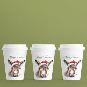 Merry Little Christmas Donkey, op maat Papieren Bekers